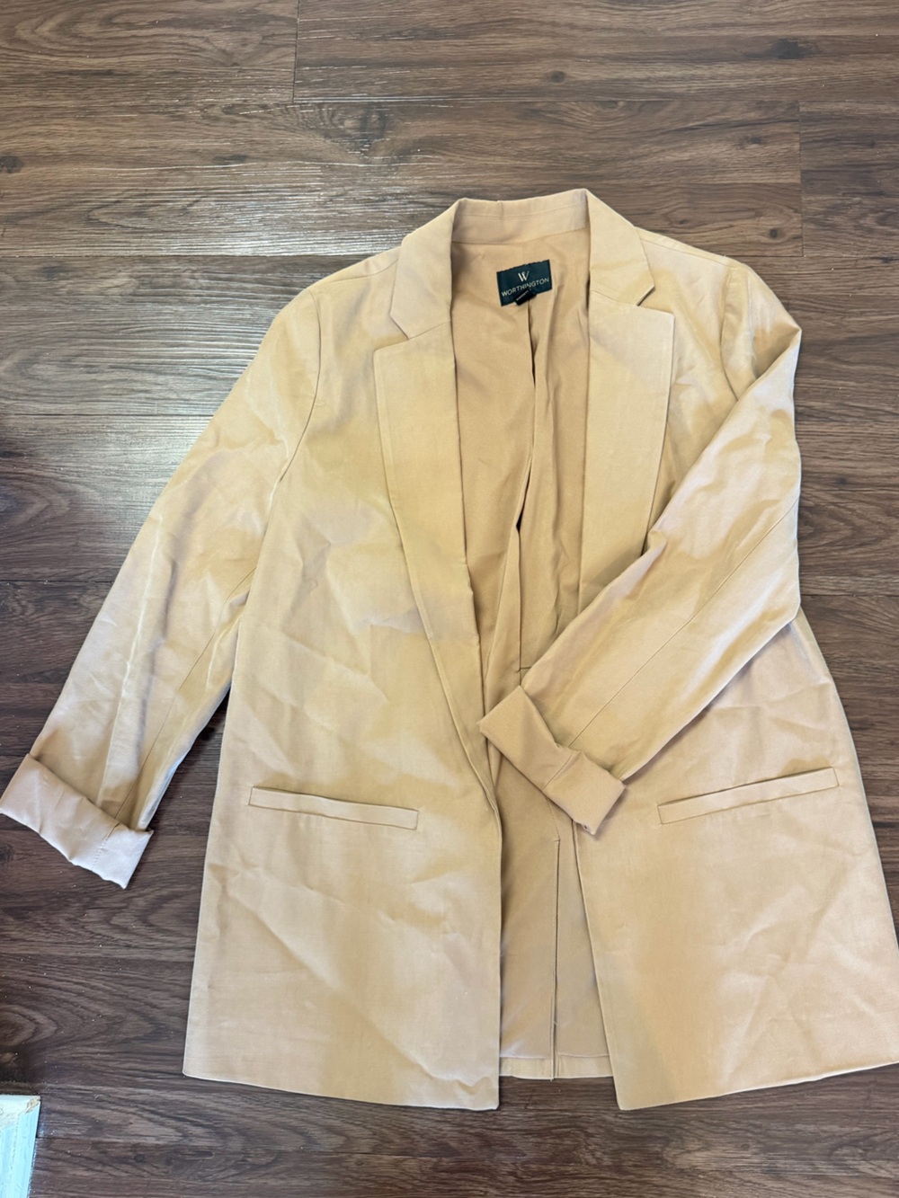 Worthington WHBM Beige/Tan Blazer Jacket - small